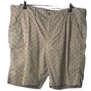 tackle & tides Men Khaki Shorts‎ Size 40 Anchor Nautical Print Cotton Blend